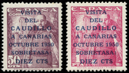 ** ESPAGNE - Poste - 806A/07A, Surcharge "Caudillo" Mesure 16,5 Mm - Neufs