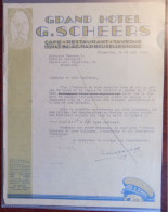 Lettre Grand Hôtel G. Scheers à Bruxelles 1932 - 1900 – 1949