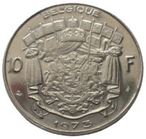 Baudouin  10 Francs  Année 1973 (Française)  -- Pièce Non Nettoyée  (voir Images) - 10 Francs