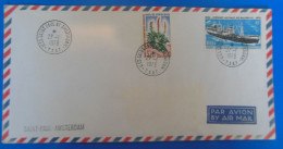 LETTRE DES ILES SAINT PAUL ET AMSTERDAN DE 1973 - Lettres & Documents