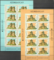 Azerbajan 2017, Europa, Castels, 2sheetlets - 2017