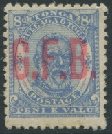 Tonga Official 1894 SGO4 8d Ultramarine G.F.B. MLH - Tonga (1970-...)