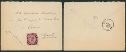 émission 1884 - N°46 Sur Lettre Obl Simple Cercle "Anvers (station)" > Gand - 1884-1891 Léopold II