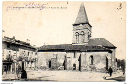 87 - SAINT LAURENT Sur GORRE  - Place De L'Eglise    ( Haute Vienne ) - Saint Laurent Sur Gorre