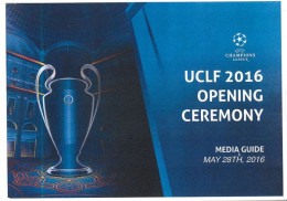 UEFA Champions League Final Milan 2016. REAL MADRID V ATLETICO. MEDIA GUIDE WITH LUXURIOUS FILE HOLDER - Books