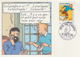 Carte  Maximum  1er  Jour    FRANCE    TINTIN      FETE  DU  TIMBRE     SAINT  MARTIN  DE  CRAU    2000 - 2000-2009