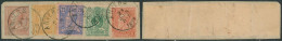 Grand Fragment + N°45, 48, 50, 51 Et 57 Obl Simple Cercle "Anvers" - 1884-1891 Léopold II