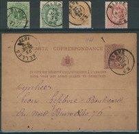émission 1869 - Petite Sélection Oblitération DC "Hamme" N°26, 30, 33 Et 34 + EP - 1869-1883 Léopold II