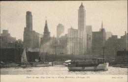 11032163 Chicago_Heights Sky Line Misty Morning Schiff  - Sonstige & Ohne Zuordnung