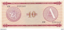 Cuba 10 Diez  Pesos Certificado De  Divisa - Cuba