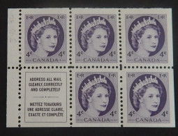 CANADA BLOC DE 5 X YT 270 NEUFS**MNH + UN TIMBRE PUBLICITAIRE" ELISABETH II" ANNÉE 1954 RARE COTE 3 - Unused Stamps