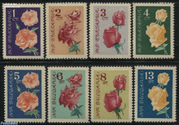 Bulgaria 1962 Roses 8v, Mint NH, Nature - Flowers & Plants - Roses - Neufs