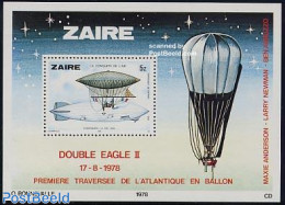 Congo Dem. Republic, (zaire) 1978 Aviation History S/s, Mint NH, Transport - Balloons - Zeppelins - Airships