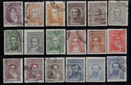 ARGENTINA  1935  SCOTT #128...140 (18 USED) - Gebraucht