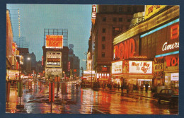 New-York City. Times Square At Night. Crossroads Of The World. Photo By Mike Roberts. 1970 - Time Square