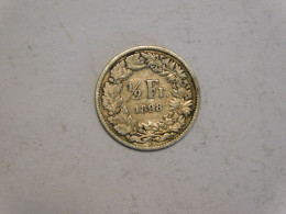 SUISSE 1/2 Franc 1898 Silver, Argent Demi - 1/2 Franken