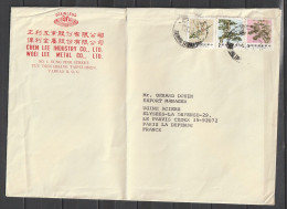 Lettre De Chine Tapei Taiwan Pour Paris La Defense - Lettres & Documents