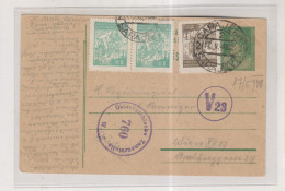 YUGOSLAVIA,1948 SARAJEVO Censored Postal Stationery To Austria - Covers & Documents