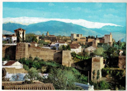 Postal Granada. Alhambra, Vista General Con Sierra Nevada No. 3101 - Altri & Non Classificati