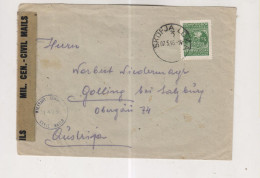 YUGOSLAVIA,1946 SKOFJA LOKA  Censored  Cover To Austria - Lettres & Documents