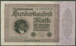 Dt. Reich 100000 Mark 1923, DEU-93a Serie Q, Gebraucht (K1386) - 100000 Mark