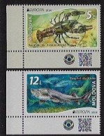 MOLDAVIA /MOLDOVA /MOLDAWIEN - EUROPA-CEPT 2024 -"UNDERWATER FLORA And FAUNA".- SERIE De 2 V. - CH-INF-IZQ - 2024