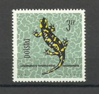 POLAND  1963 - REPTILES & AMPHIBIANS, MNH - Unused Stamps