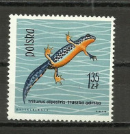POLAND  1963 - REPTILES & AMPHIBIANS, MH - Unused Stamps