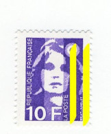 Briat 10fr Violet YT 2626a Avec Deux Bandes Phospho à Droite. Rare, Voir Le Scan. Cote YT : 26 €, Maury N° 2627d : 25 €. - Unused Stamps