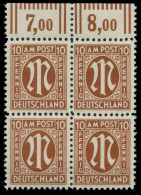 BIZONE AM-POST Nr 22Az Postfrisch VIERERBLOCK ORA X81E3C6 - Mint