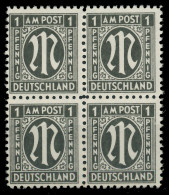 BIZONE AM-POST Nr 16Az Postfrisch VIERERBLOCK X81E6CE - Nuevos