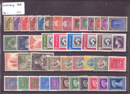 LUXEMBOURG - LOT DE TIMBRES NEUFS ** SANS CHARNIERE - COTE: ENV. 650.- - Collections