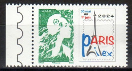 FR 2024  "  PARIS Philex - 30 Mai Au 10 Juin -1 Timbre LV 20 G  à  1.29 € - Marge à Gauche - Illustré-neuf** - 2023-... Marianne De L’avenir