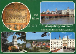 72522707 Wasserburg Inn Salzspruch Im Rathaus Bruecke Kirche Panorama Stadttor W - Wasserburg (Inn)