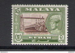 1957 Kedah - Stanley Gibbons N. 102 - 5$ Brown And Broze Green - MNH** - Other & Unclassified