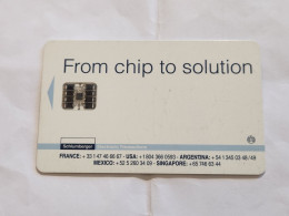 ISRAEL-RACOM- Electronic Card (smart Chip)-Schlumberger-(SCHLUMBERGER)-OUT SIDE WHITE-+5CARD PREPIAD FREE - Israel