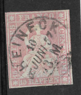 SWITZERLAND Yv#28c USED Signed At Back - Oblitérés