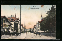 AK Flawil, Mittlere Bahnhofstrasse Mit Schuhhandlung Von I. Imholz  - Flawil