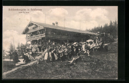 AK Schliersee, Gasthaus Auf Der Schliersbergalm Mit Gästen  - Schliersee