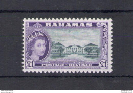 1954 BAHAMAS, Regina Elisabetta, 1 £ Slate Black And Violet, Stanley Gibbons N. 216 - MNH** - Other & Unclassified