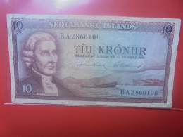 ISLANDE 10 KRONUR 1961 Circuler (B.33) - Islande