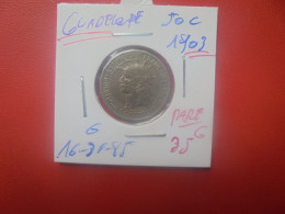 GUADELOUPE 50 Centimes 1903 RARE ! (A.2) - Guadalupa E Martinica