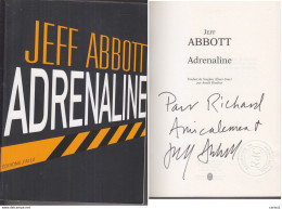 C1 Jeff ABBOTT - ADRENALINE Envoi DEDICACE Signed - J'ai Lu