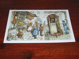 76191-           11,5 X 16,5 CM. DOUBLE CARD - ILLUSTRATOR - ANTON PIECK - Pieck, Anton