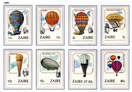 ZAIRE 1245/1252 MNH 1984 - 200e Verjaardag Bemande Ballonvlucht - Ongebruikt