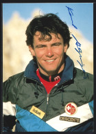 AK Skisportler Karl Alpiger, Portrait, Autograph  - Sport Invernali