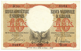 10 LEK REGNO D'ITALIA E ALBANIA BANCA NAZIONALE D'ALBANIA LUGLIO 1940 SUP+ - Zonder Classificatie