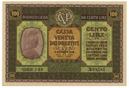 100 LIRE CASSA VENETA DEI PRESTITI OCCUPAZIONE AUSTRIACA 02/01/1918 SPL+ - Occupation Autrichienne De Venezia