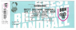 0 4HB - TICKET MATCH HANDBALL - BREST BRETAGNE Contre STELLA ST MAUR  -12 Mai 24- SAISON 2023-2024 - Balonmano