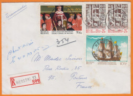 Belgique    Lettre Recommandée De HERSTAL  Avec 4  Timbres 1973   Pour 95 PONTOISE - Covers & Documents